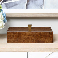 Burl Haven Brass/Brown Box - Ornate Home