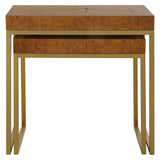 Burl-esque Woodtone Wooden Nesting Tables (Set of 2) - Ornate Home