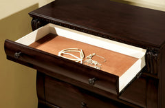 Burleigh Cherry 5 Pc. Queen Bedroom Set w/ Chest - Ornate Home