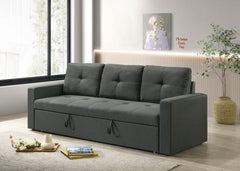 Burleigh Dark Gray 83.5"W Fabric Sleeper Sofa - Ornate Home