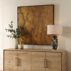 Burn Brown/Woodtone Hand Painted Canvas - Ornate Home