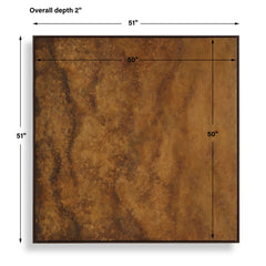Burn Brown/Woodtone Hand Painted Canvas - Ornate Home