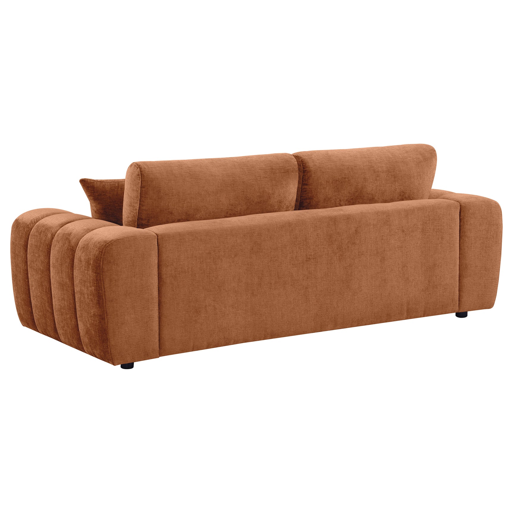 Burnett Burnt Orange 2-piece Chenille Upholstered Sofa Set - Ornate Home