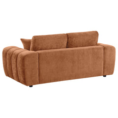 Burnett Burnt Orange 3-piece Chenille Upholstered Sofa Set - Ornate Home