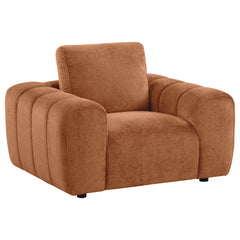 Burnett Burnt Orange 3-piece Chenille Upholstered Sofa Set - Ornate Home
