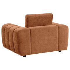 Burnett Burnt Orange 3-piece Chenille Upholstered Sofa Set - Ornate Home