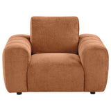 Burnett Burnt Orange Chenille Upholstered Accent Chair - Ornate Home