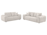 Burnett Ivory 2-piece Chenille Upholstered Sofa Set - Ornate Home