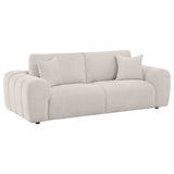 Burnett Ivory 3-piece Chenille Upholstered Sofa Set - Ornate Home