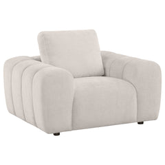 Burnett Ivory 4-piece Chenille Upholstered Sofa Set - Ornate Home
