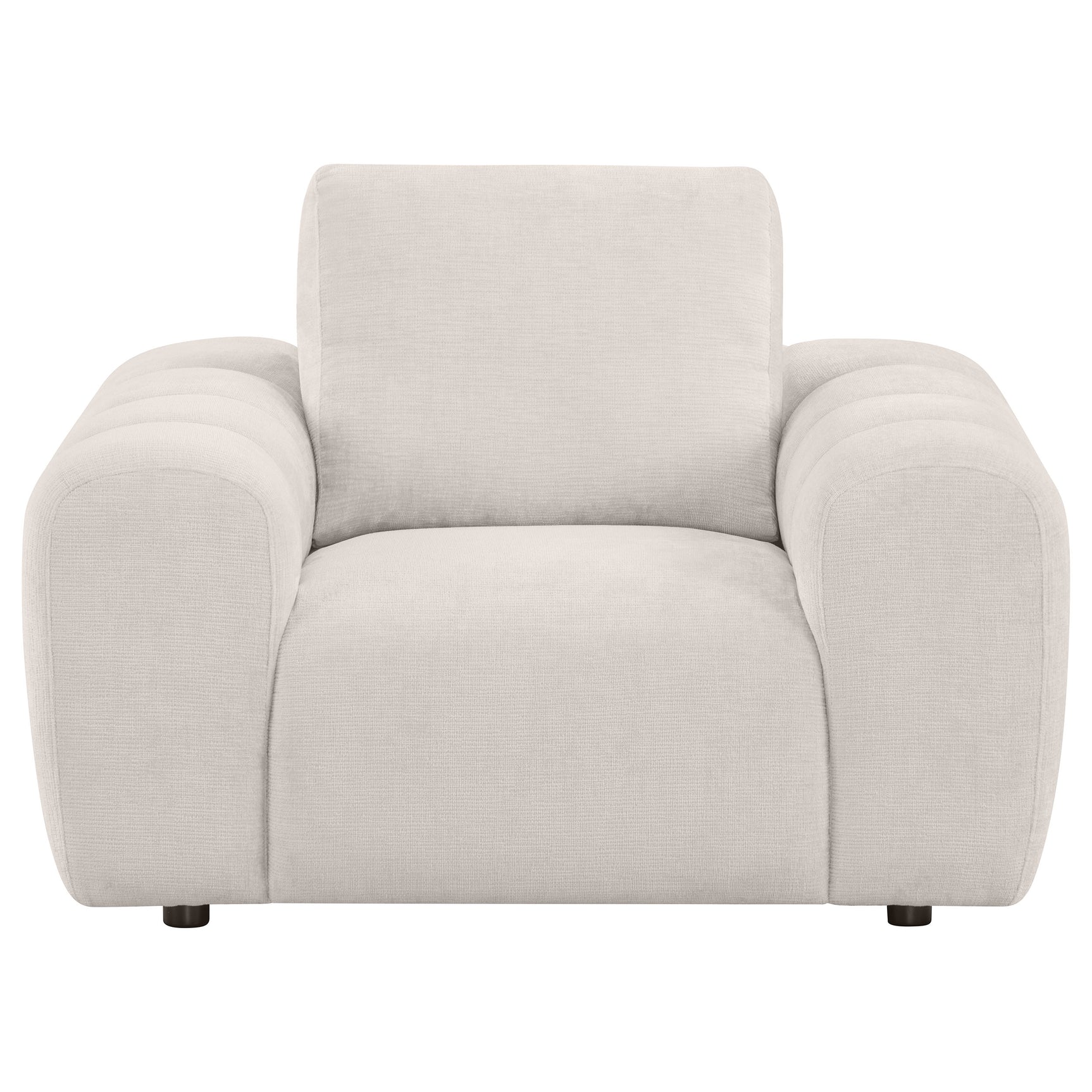 Burnett Ivory Chenille Upholstered Accent Chair - Ornate Home