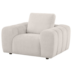 Burnett Ivory Chenille Upholstered Accent Chair - Ornate Home