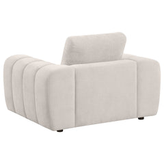Burnett Ivory Chenille Upholstered Accent Chair - Ornate Home