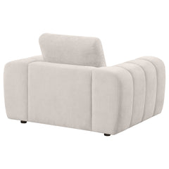 Burnett Ivory Chenille Upholstered Accent Chair - Ornate Home
