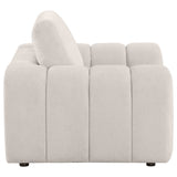 Burnett Ivory Chenille Upholstered Accent Chair - Ornate Home
