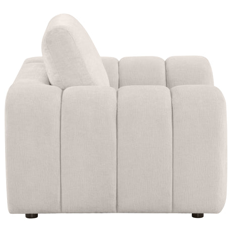 Burnett Ivory Chenille Upholstered Accent Chair - Ornate Home