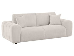 Burnett Ivory Chenille Upholstered Wide Arm Sofa - Ornate Home