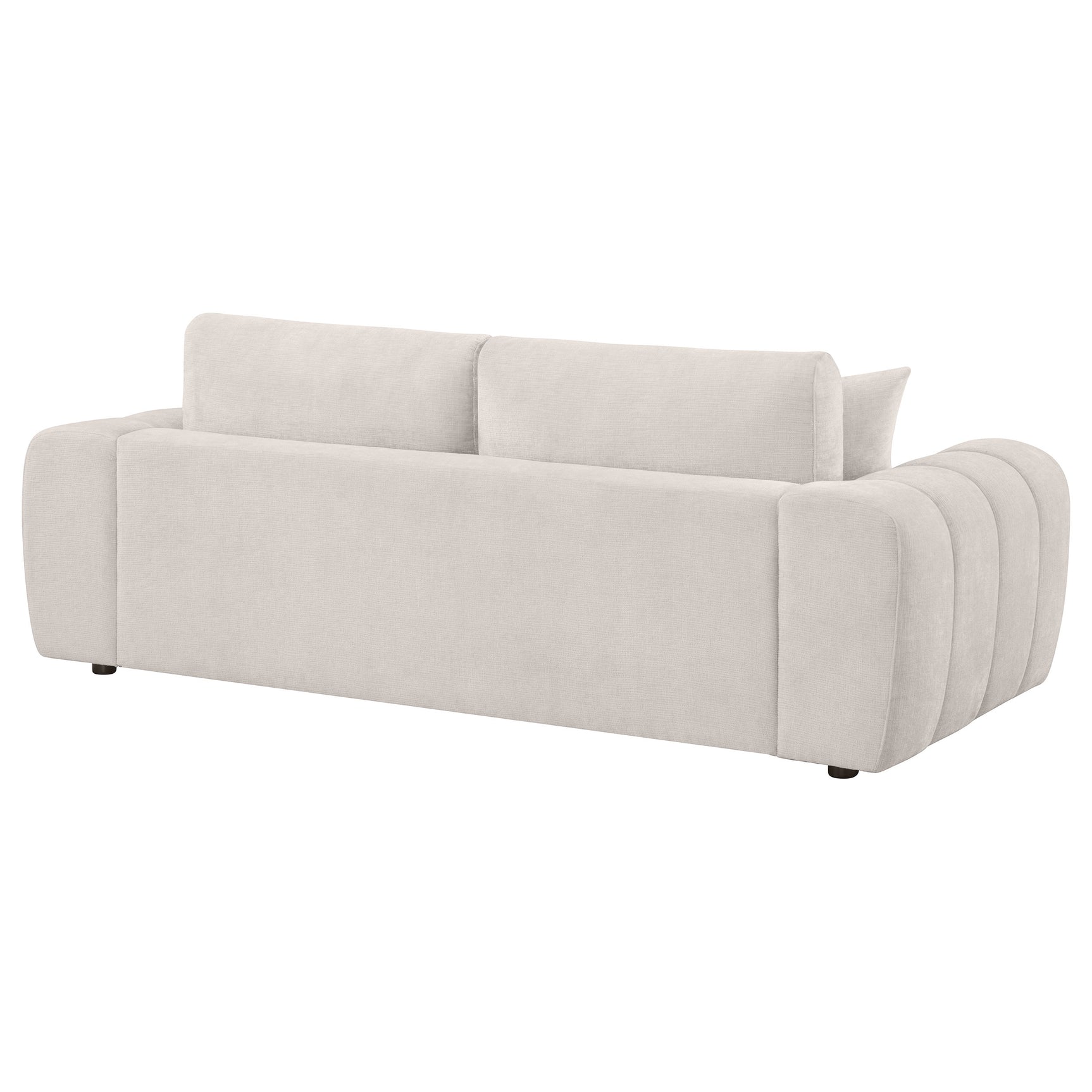 Burnett Ivory Chenille Upholstered Wide Arm Sofa - Ornate Home