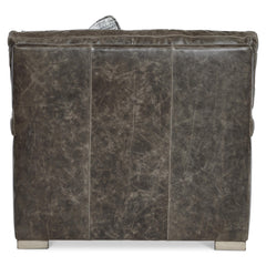 Burnham Brown/Grey Leather Chair - Ornate Home