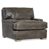 Burnham Brown/Grey Leather Chair - Ornate Home