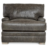 Burnham Brown/Grey Leather Chair - Ornate Home