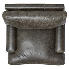 Burnham Brown/Grey Leather Chair - Ornate Home