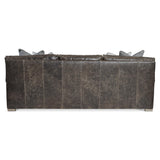 Burnham Brown/Grey Leather Sofa - Ornate Home