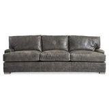 Burnham Brown/Grey Leather Sofa - Ornate Home