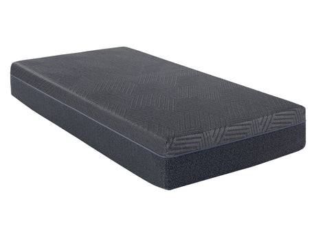 Burnham Gray 11" Twin Green Tea Gel-Infused Memory Foam Mattress - Ornate Home