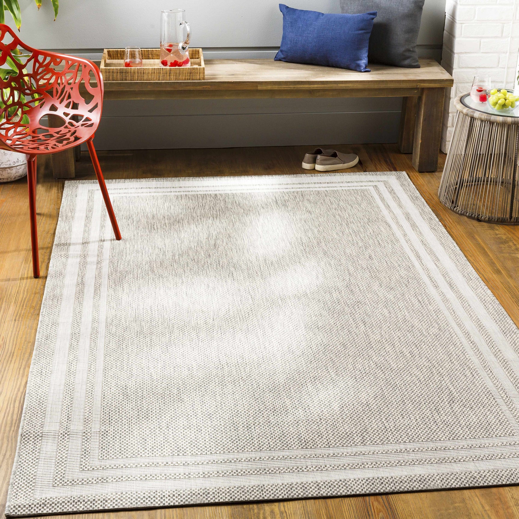 Burradoo Bordered Outdoor Area Rug - Ornate Home