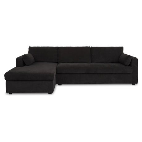 Burrow Black Sleeper Sectional With Left Storage Chaise - Ornate Home