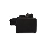 Burrow Black Sleeper Sectional With Left Storage Chaise - Ornate Home