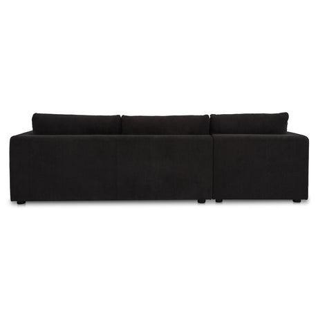 Burrow Black Sleeper Sectional With Left Storage Chaise - Ornate Home