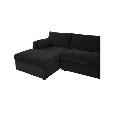 Burrow Black Sleeper Sectional With Left Storage Chaise - Ornate Home