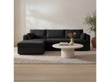 Burrow Black Sleeper Sectional With Left Storage Chaise - Ornate Home