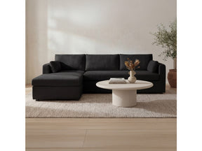 Burrow Black Sleeper Sectional With Left Storage Chaise - Ornate Home