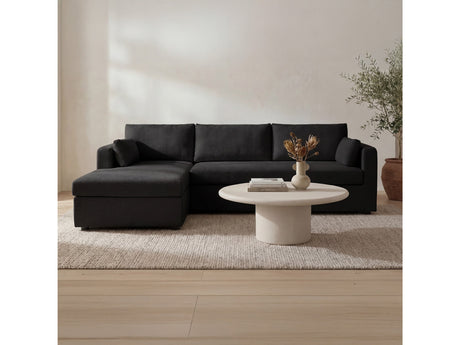 Burrow Black Sleeper Sectional With Left Storage Chaise - Ornate Home