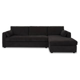 Burrow Black Sleeper Sectional With Right Storage Chaise - Ornate Home