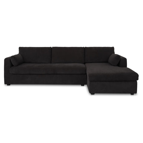 Burrow Black Sleeper Sectional With Right Storage Chaise - Ornate Home