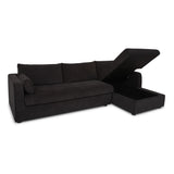Burrow Black Sleeper Sectional With Right Storage Chaise - Ornate Home