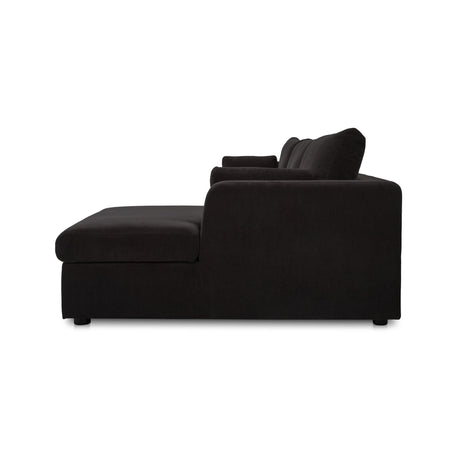 Burrow Black Sleeper Sectional With Right Storage Chaise - Ornate Home