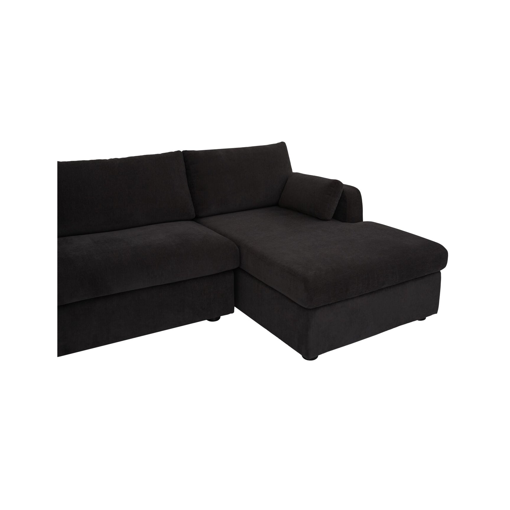 Burrow Black Sleeper Sectional With Right Storage Chaise - Ornate Home