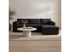 Burrow Black Sleeper Sectional With Right Storage Chaise - Ornate Home
