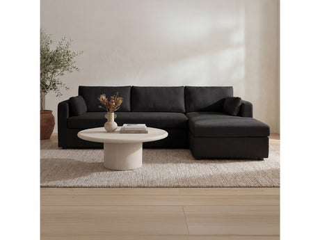 Burrow Black Sleeper Sectional With Right Storage Chaise - Ornate Home