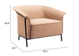 Burry Tan Accent Chair - Ornate Home