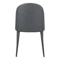 Burton Black Fade Vegan Leather Dining Chair (Set of 2) - Ornate Home