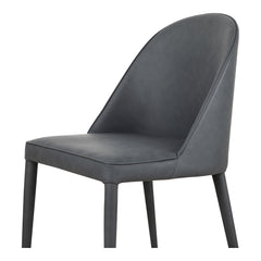 Burton Black Fade Vegan Leather Dining Chair (Set of 2) - Ornate Home