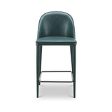 Burton Dark Teal Vegan Leather Counter Stool - Ornate Home