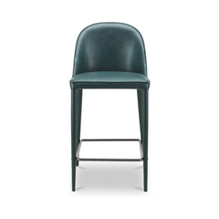 Burton Dark Teal Vegan Leather Counter Stool - Ornate Home
