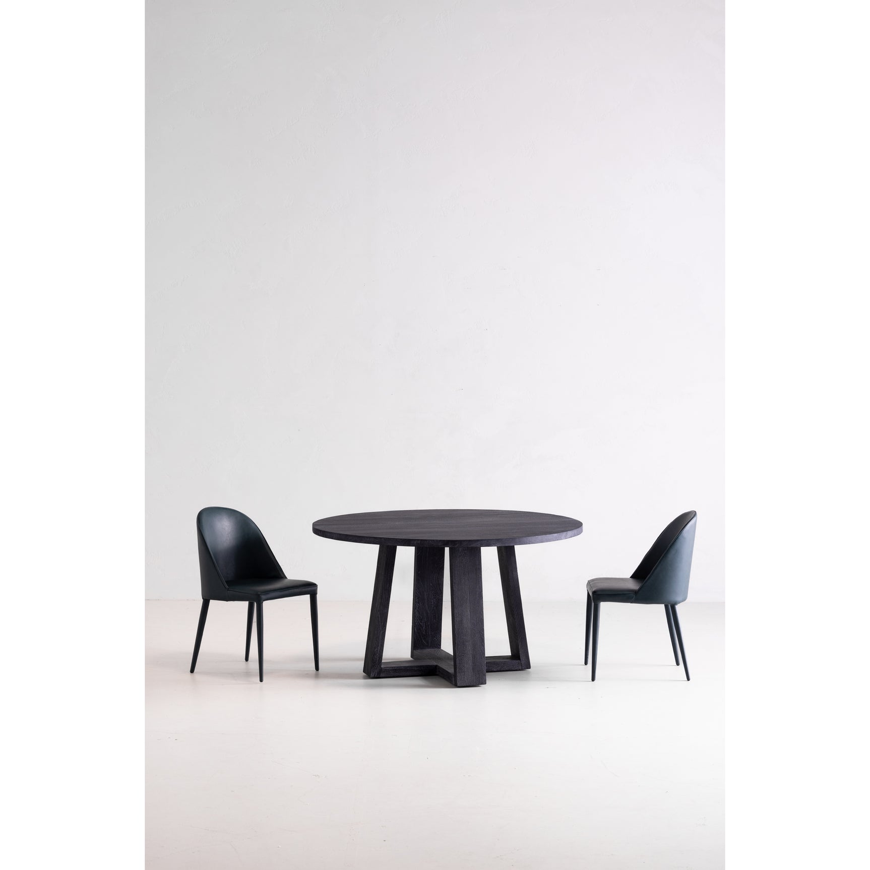 Burton Dark Teal Vegan Leather Dining Chair (Set of 2) - Ornate Home